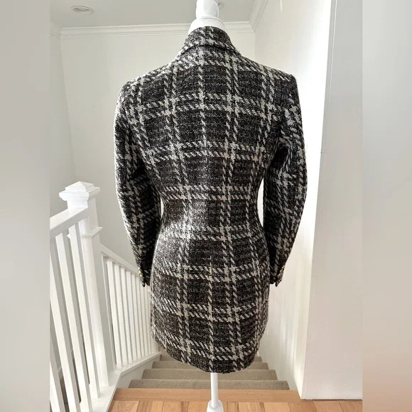 Zara Brown Plaid Coat - Picture 8 of 14